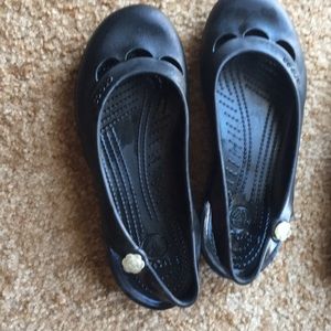 Black croc maryjanes